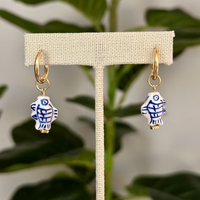 24K Gold Plated Custom Charm Earrings