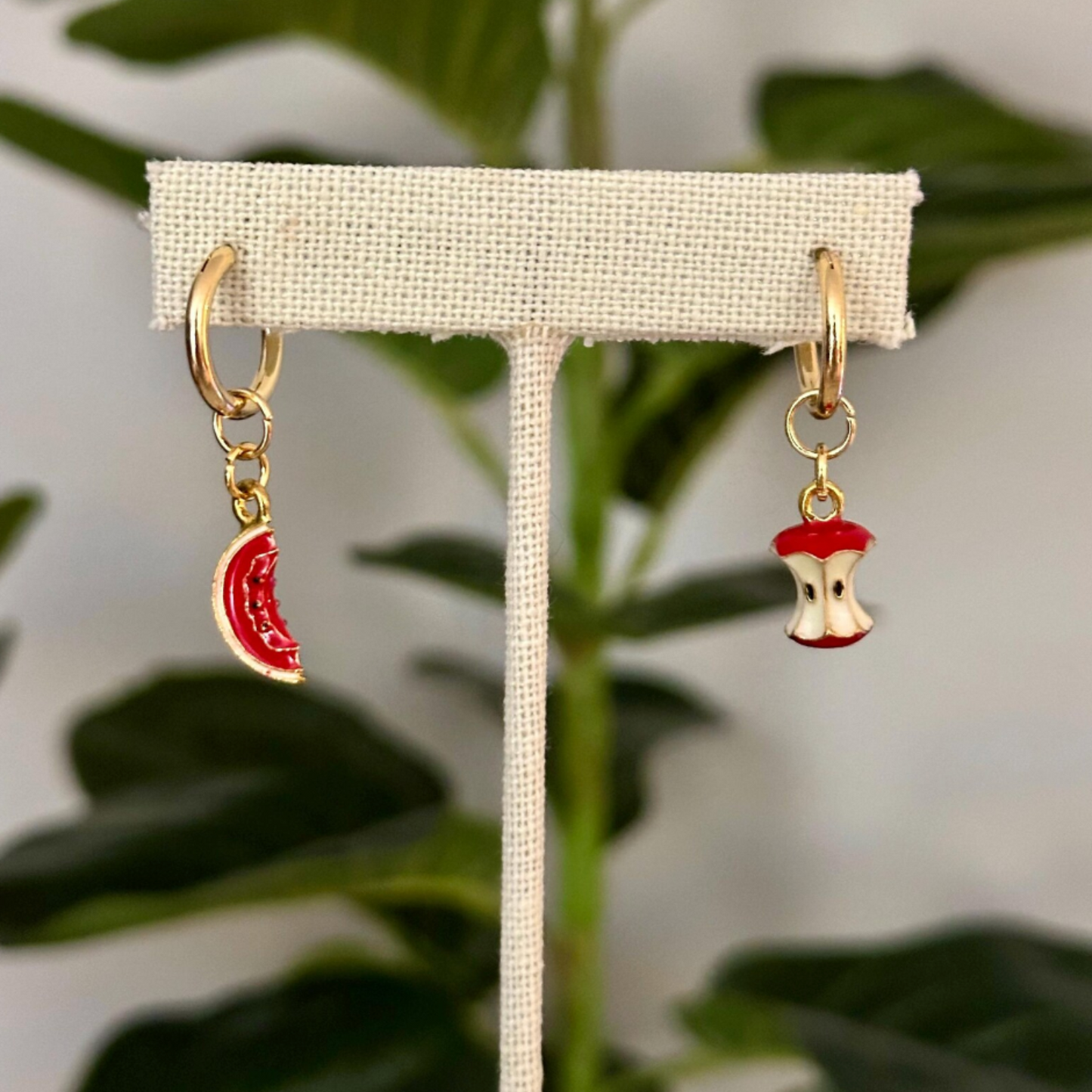 24K Gold Plated Custom Charm Earrings