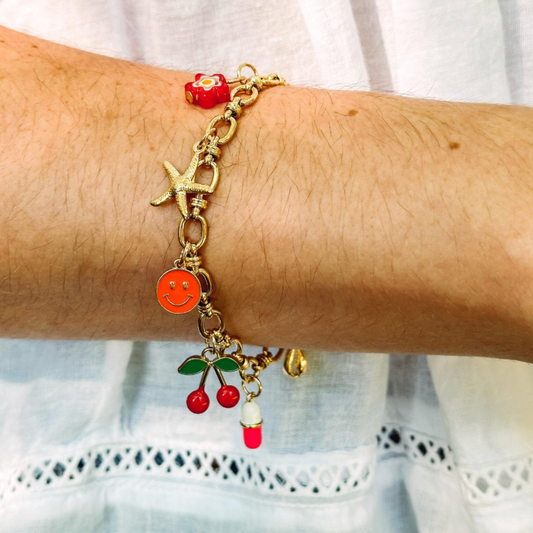 18K Gold Plated Custom Charm Bracelet