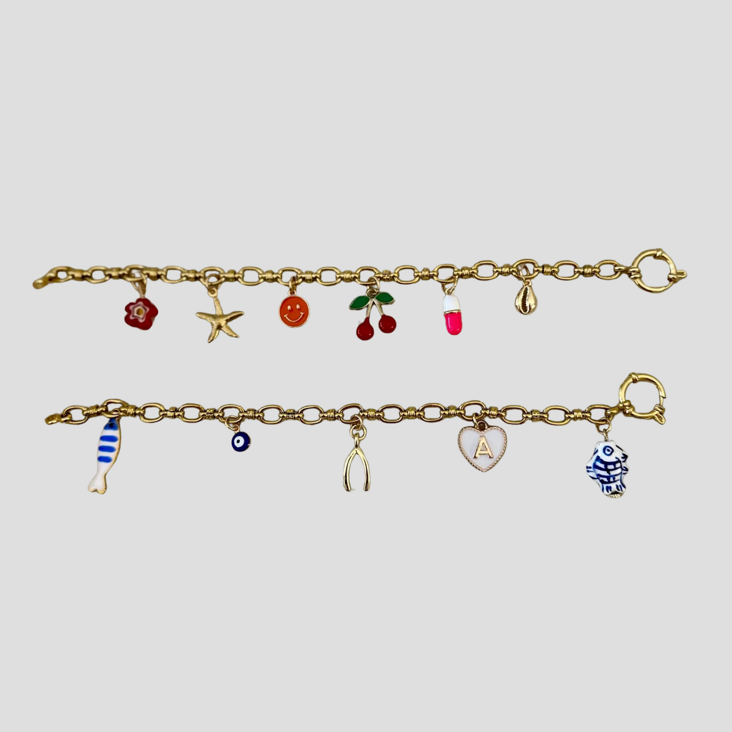 18K Gold Plated Custom Charm Bracelet