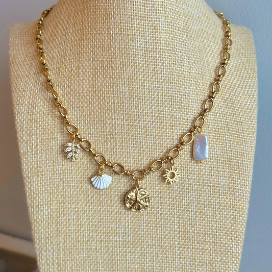 Beach Bum Charm Necklace