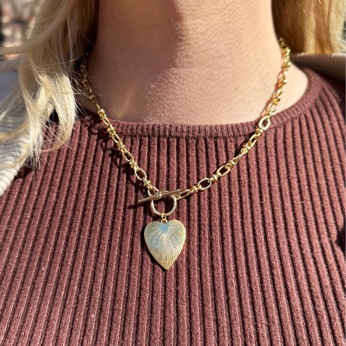 Gold Filled Heart Pendant Necklace