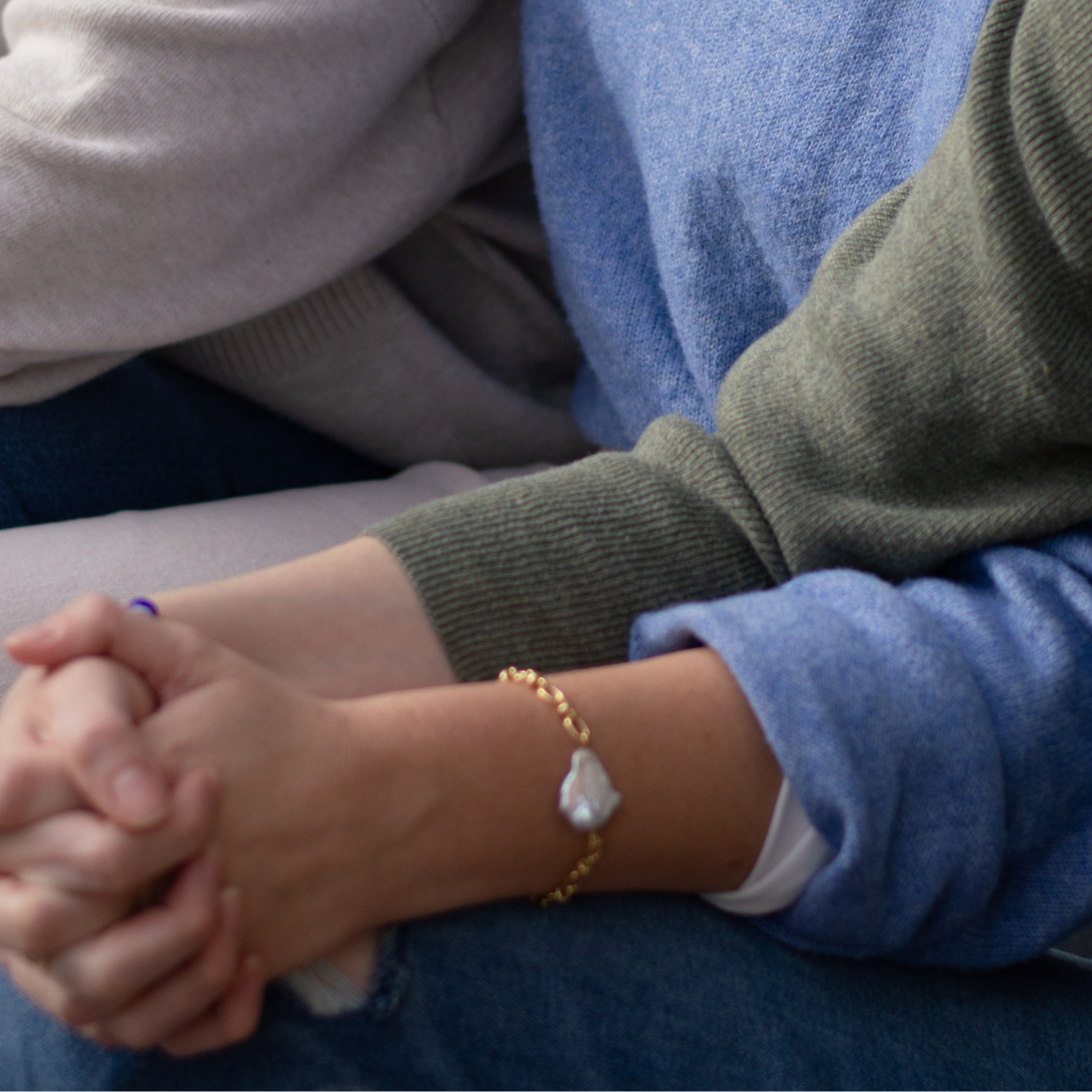 Gold Filled Freshwater Baroque Pearl Bracelet